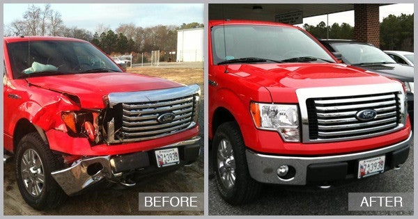 2013 Ford F-150 Before and After at Preston Auto Body of Wilmington in Wilmington DE