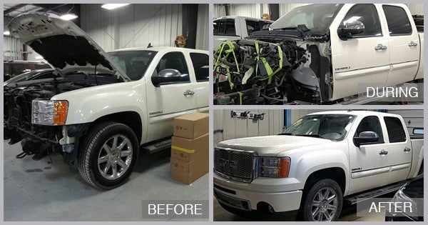 GMC Denali Before and After at Preston Auto Body of Wilmington in Wilmington DE
