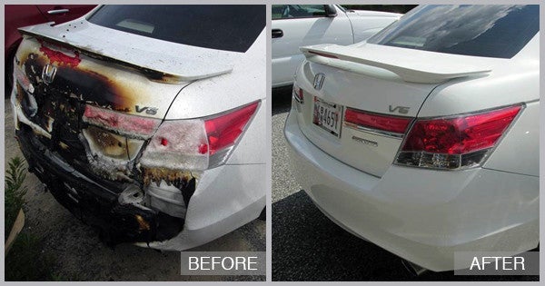 2010 Honda Accord Before and After at Preston Auto Body of Wilmington in Wilmington DE
