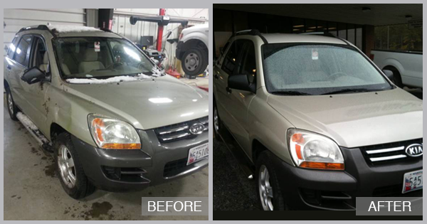 Kia Sportage Before and After at Preston Auto Body of Wilmington in Wilmington DE