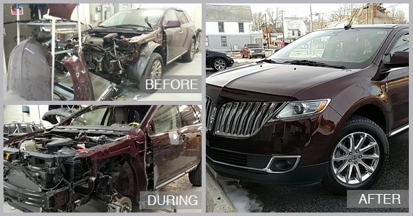 2014 Lincoln MKX Before and After at Preston Auto Body of Wilmington in Wilmington DE