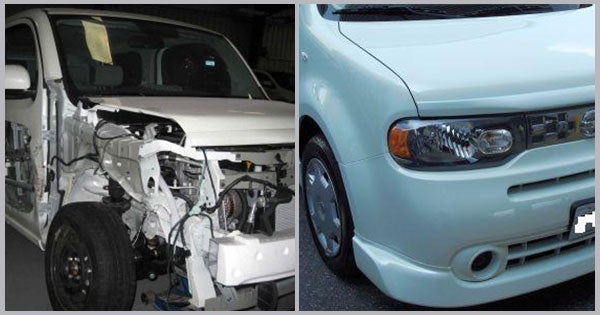 2010 Nissan Cube Before and After at Preston Auto Body of Wilmington in Wilmington DE