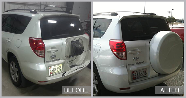 Toyota Rav4 Before and After at Preston Auto Body of Wilmington in Wilmington DE