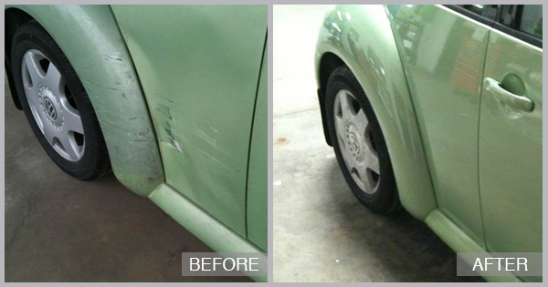 Volkswagen Beetle Before and After at Preston Auto Body of Wilmington in Wilmington DE