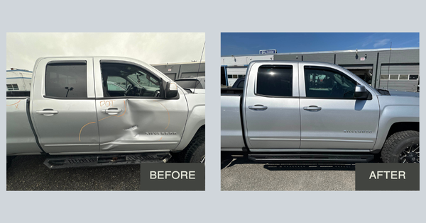 Chevy Suburban Before and After at Preston Auto Body of Wilmington in Wilmington DE